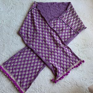 SOL baby alpaca scarf with pom pom